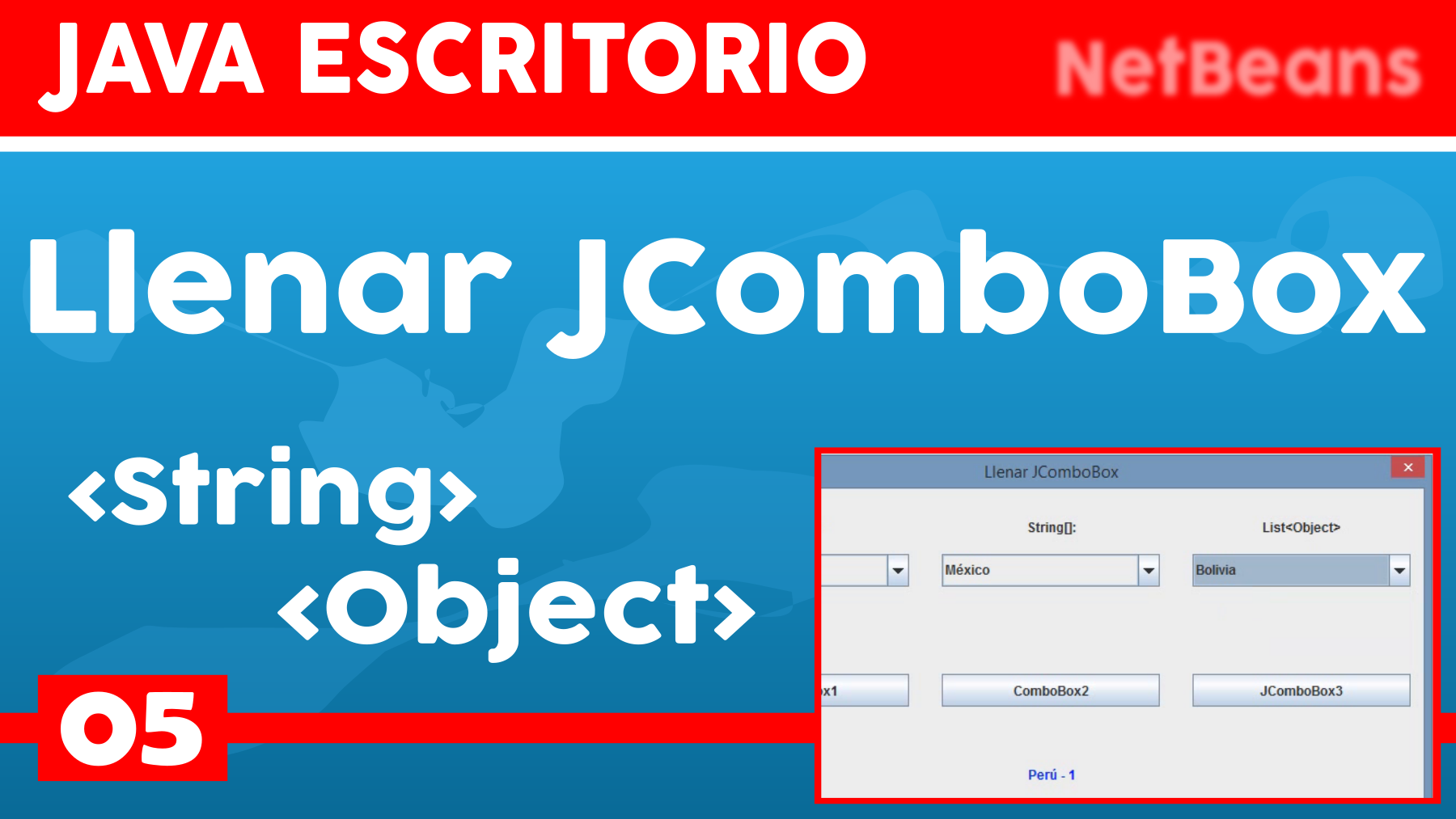 005 Tutoriales Java – Llenar jCombobox en java con netbeans 8.2