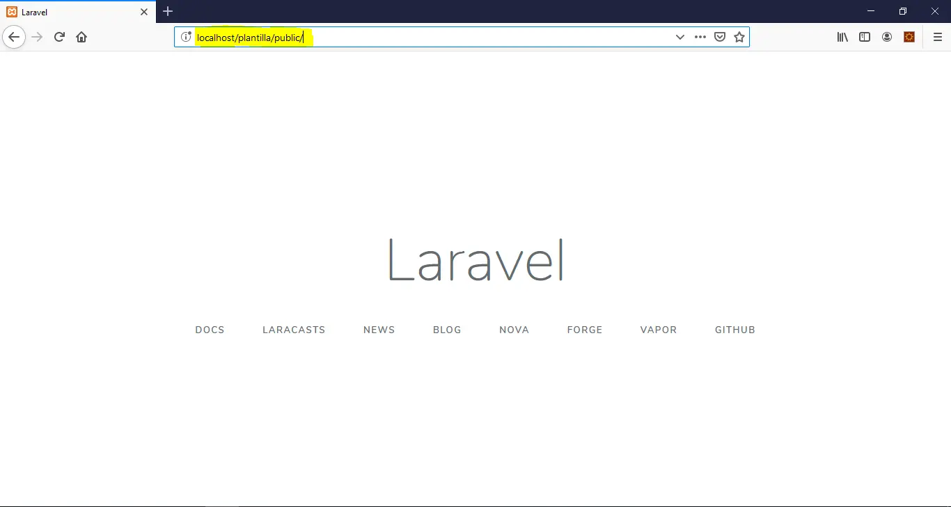 Plantilla básica de Laravel